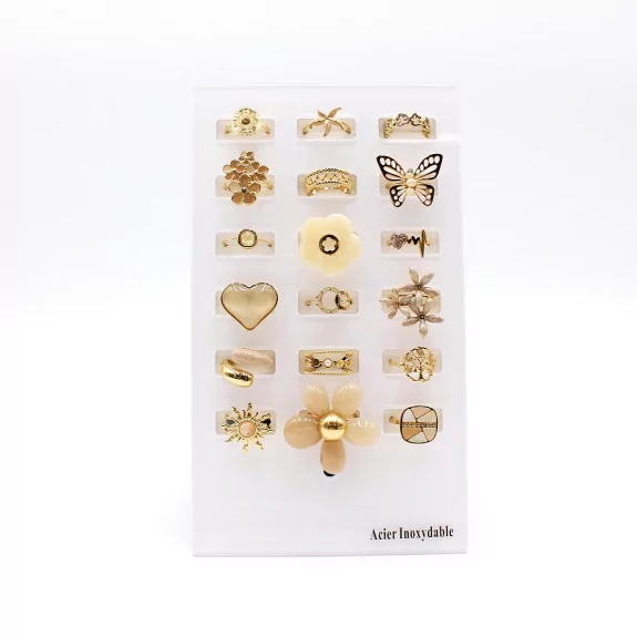 copy of Pack de 12 bracelets acier - argenté noir